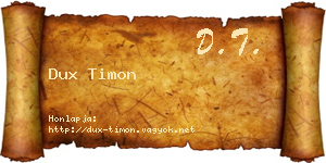 Dux Timon névjegykártya